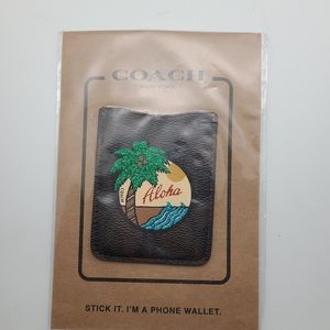 Coach Palm Tree Aloha Hawaii Phone Pocket NEW F30808